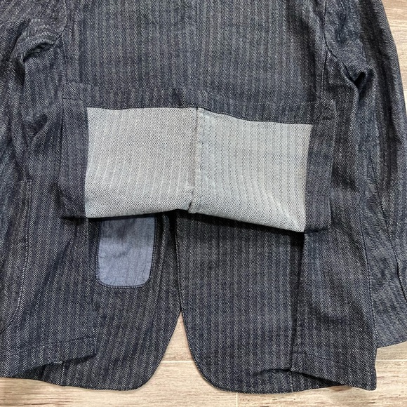 Scott James Denim Pin Stripe Blazer Dark Wash - Picture 4 of 8